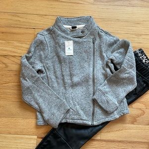 Baby Gap Gray Cotton Moto Jacket - - Size 5